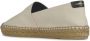 Saint Laurent Logo Espadrilles Canvas Leer Rubber Instapper Beige Dames - Thumbnail 3