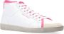 Saint Laurent Logo Mid-Top Sneakers Wit Roze White Dames - Thumbnail 2