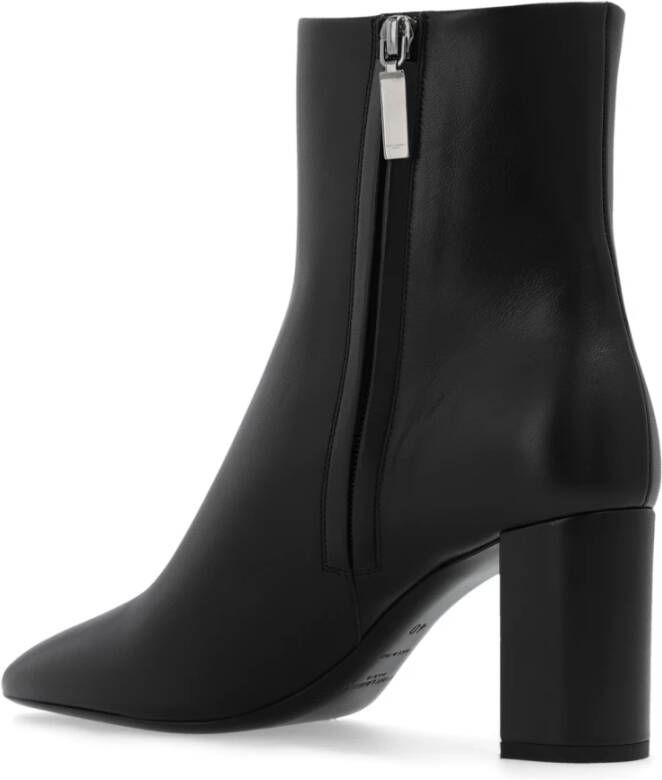 Saint Laurent Lou enkellaarzen met hak Black Dames