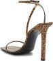 Saint Laurent Luipaard Sandalen met Enkel Gesp Brown Dames - Thumbnail 3