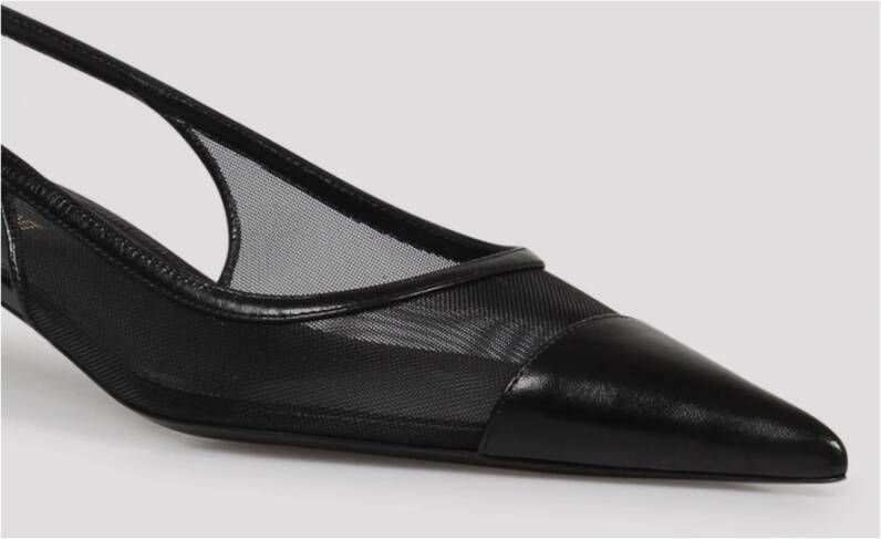 Saint Laurent Mesh Slingback Pumps Black Dames