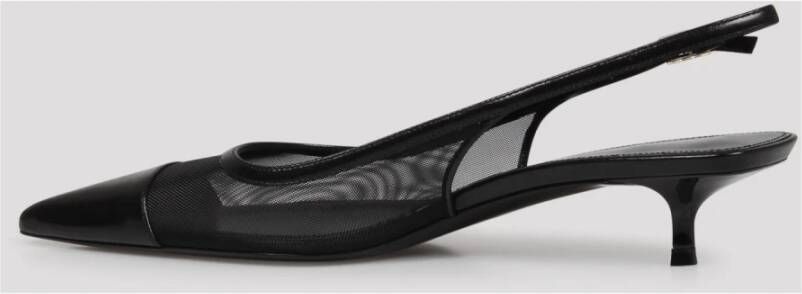 Saint Laurent Mesh Slingback Pumps Black Dames