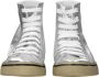 Saint Laurent Metallic High Top Sneakers Gray Dames - Thumbnail 3