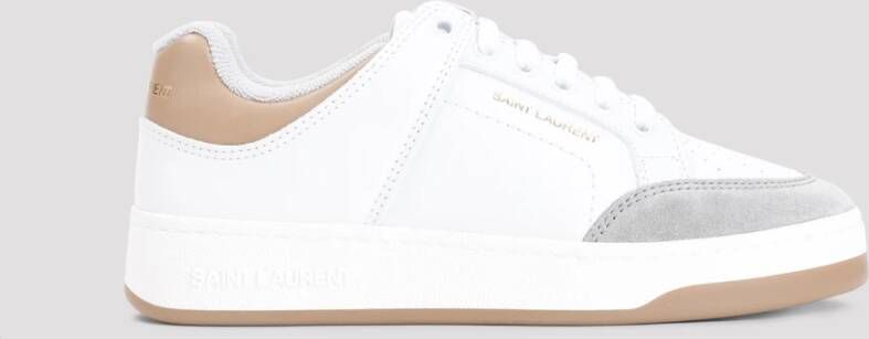 Saint Laurent Metallic Sneakers voor Vrouwen White Dames