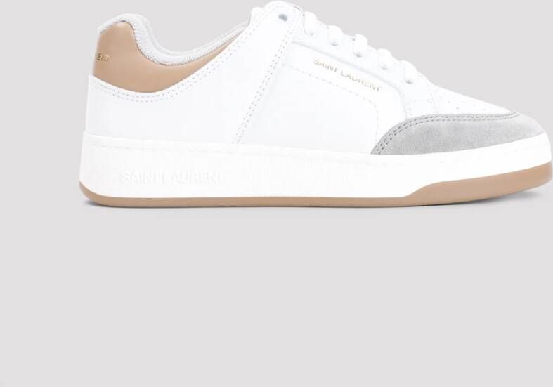 Saint Laurent Metallic Sneakers voor Vrouwen White Dames