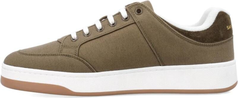 Saint Laurent Militair Groene Canvas Sneakers Sl61 Green Heren