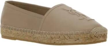 Saint Laurent Monogram Espadrilles met Touwdetail Brown Dames