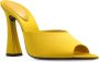 Saint Laurent Muiltjes met hak in satijn Yellow Dames - Thumbnail 4