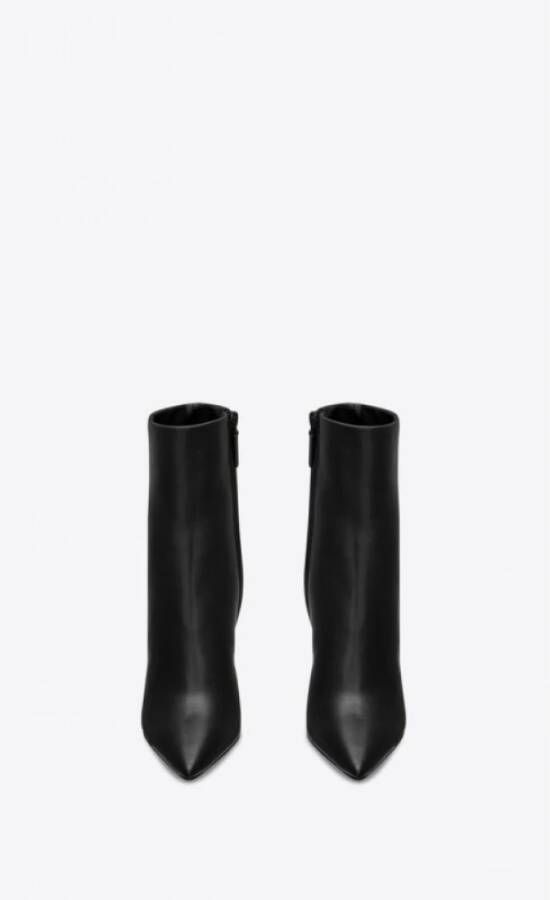 Saint Laurent Opyum 110 Leren Enkellaarzen Zwart Dames - Schoenen.nl