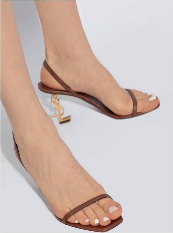 Saint Laurent Opyum Sandalen Brown Dames