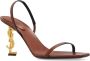 Saint Laurent Stijlvolle Sandalen voor Zomerse Outfits Brown Dames - Thumbnail 4