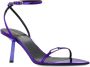 Saint Laurent Paarse Leren Sandalen met Metallic Finish Purple Dames - Thumbnail 2