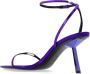 Saint Laurent Paarse Leren Sandalen met Metallic Finish Purple Dames - Thumbnail 3