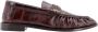 Saint Laurent Paling Leren Loafer met Metalen Monogram Brown Dames - Thumbnail 2