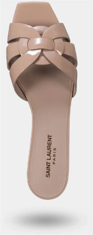 Saint Laurent Platte sandalen Beige Dames