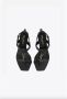 Saint Laurent Platte Sandalen met Gouden Monogram Black Dames - Thumbnail 2