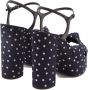 Saint Laurent Polka-Dot Sandalen Blauw Multicolor Dames - Thumbnail 7