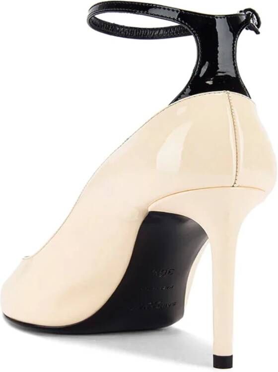 Saint Laurent Zoe 85 Patent Leren Pumps Beige Dames