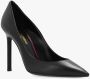 Saint Laurent Zwarte Leren Pumps met Puntige Neus Zwart Dames - Thumbnail 6