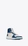 Saint Laurent Premium Leren Mid-Top Sneakers Blue Heren - Thumbnail 7