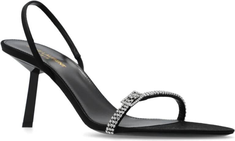 Saint Laurent Rendez-Vous hoge hak sandalen Black Dames