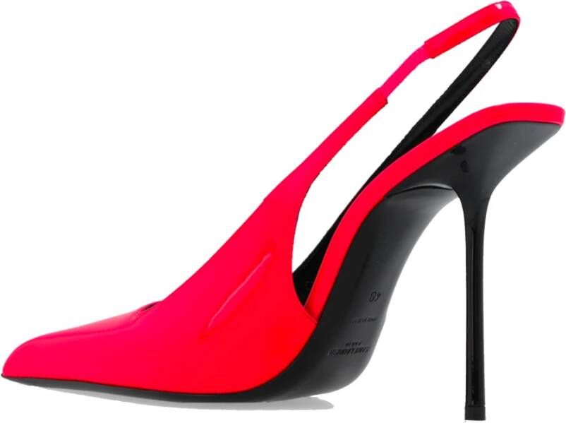 Saint Laurent Roze Leren Pumps Ss22 Red Dames