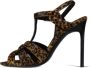 Saint Laurent Leopard Tribute Hoge Hak Sandalen Bruin Dames - Thumbnail 2