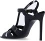 Saint Laurent Hoge Hak Geweven Sandalen Zwart Dames - Thumbnail 5