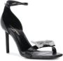 Saint Laurent Hoge hak sandalen met metallic strik en mesh detail Zwart Dames - Thumbnail 2