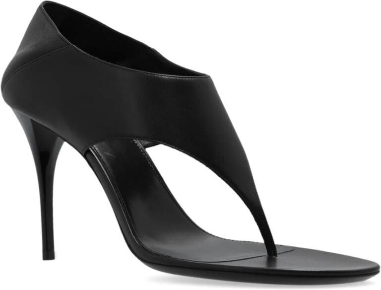 Saint Laurent Sandaletten met hak 'Sand' Black Dames