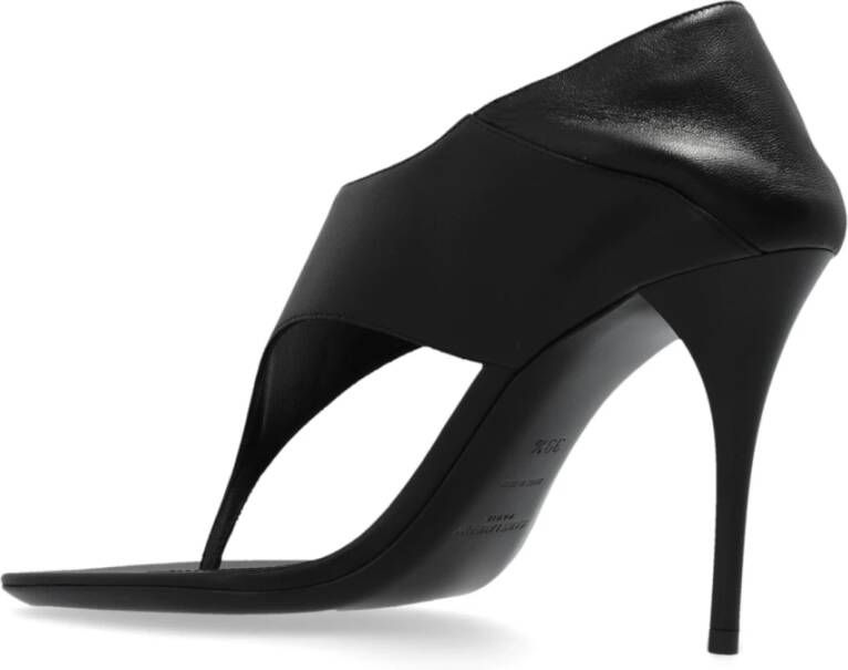 Saint Laurent Sandaletten met hak 'Sand' Black Dames