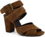 Saint Laurent Kameel Suède Hoge Hak Sandalen Bruin Dames - Thumbnail 3