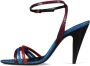 Saint Laurent Liya Multi-gekleurde Hoge Hak Sandalen Meerkleurig Dames - Thumbnail 4