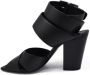 Saint Laurent Zwarte Leren Hoge Hak Sandalen Zwart Dames - Thumbnail 4