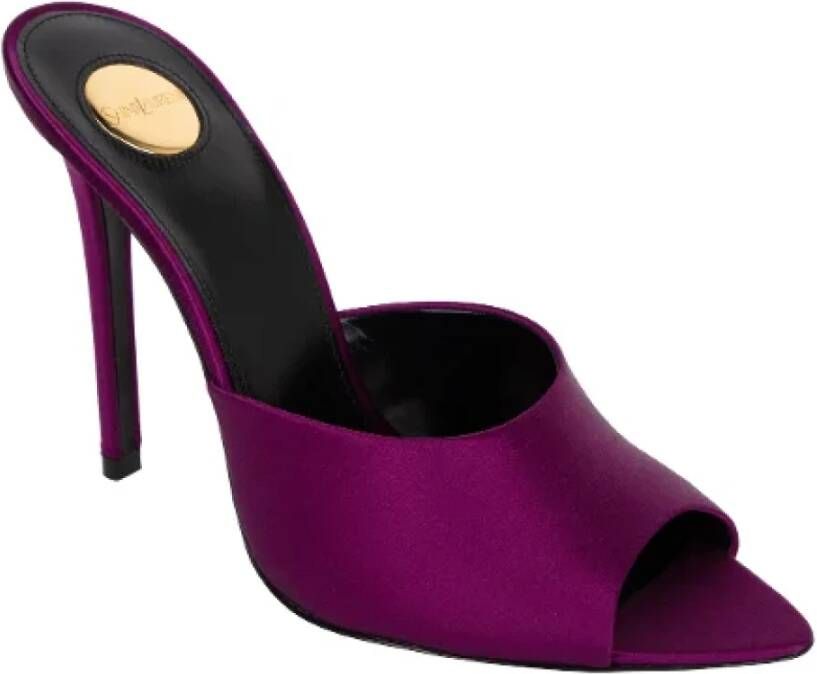 Saint Laurent Silk sandals Purple Dames