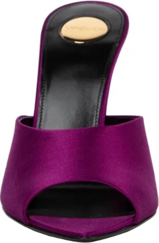 Saint Laurent Silk sandals Purple Dames