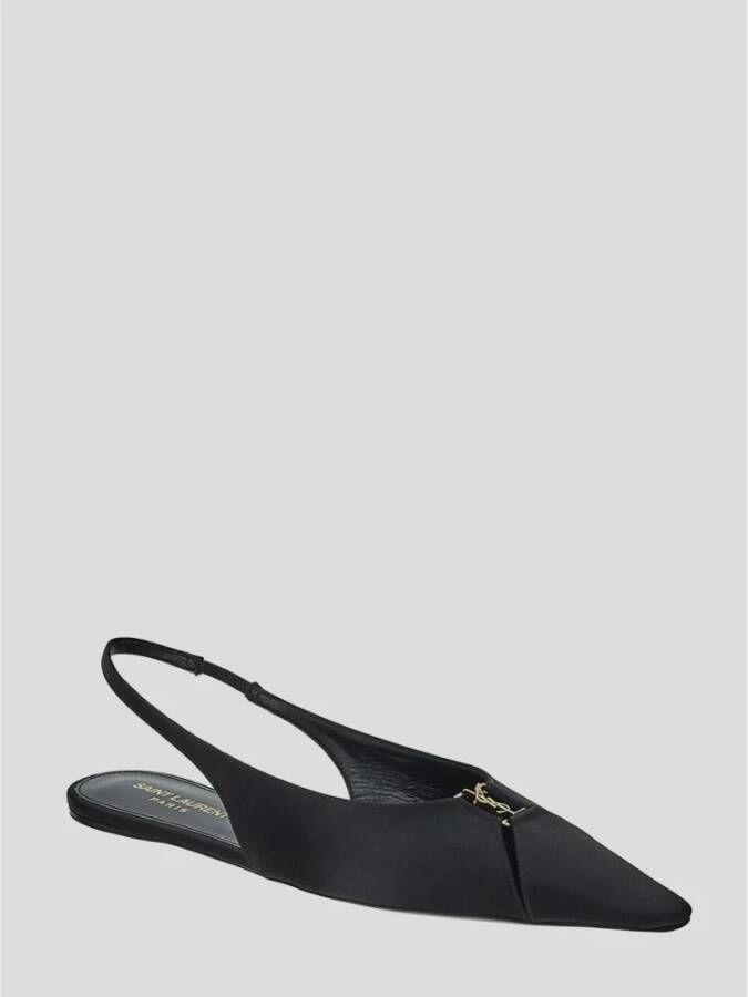 Saint Laurent Sling-Back Schoen in Babylon Stijl Black Dames