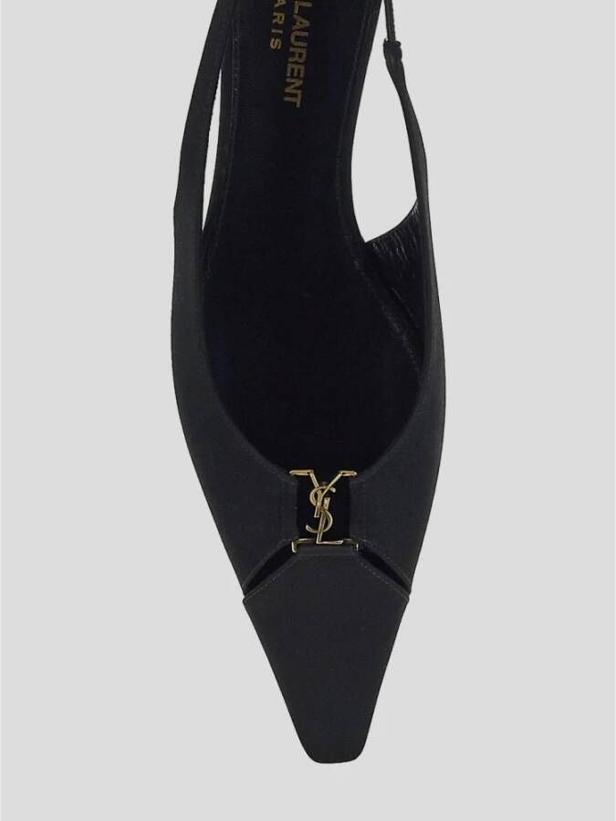 Saint Laurent Sling-Back Schoen in Babylon Stijl Black Dames