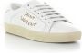 Saint Laurent Witte canvas sneakers met leren detail White Heren - Thumbnail 2