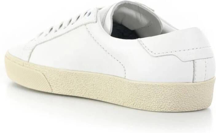 Saint Laurent Italiaanse leren sneakers voor heren Wit Heren