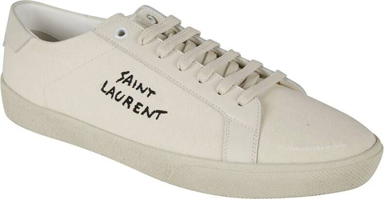 Saint Laurent Klassieke Court Sl 06 Sneakers Wit Heren