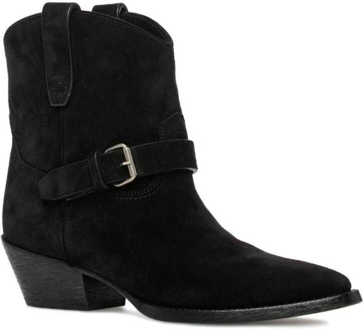 Saint Laurent Stijlvolle Enkellaarzen Black Dames