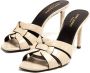 Saint Laurent Stijlvolle Leren Muiltjes Beige Dames - Thumbnail 2