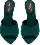 Saint Laurent Stijlvolle Mules voor Trendy Vrouwen Green Dames - Thumbnail 3