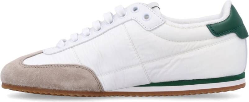 Saint Laurent Stijlvolle Nylon Sneakers met Suède Neus White Dames