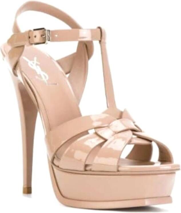 Saint Laurent Stijlvolle Sandalen voor de Zomer Beige Dames