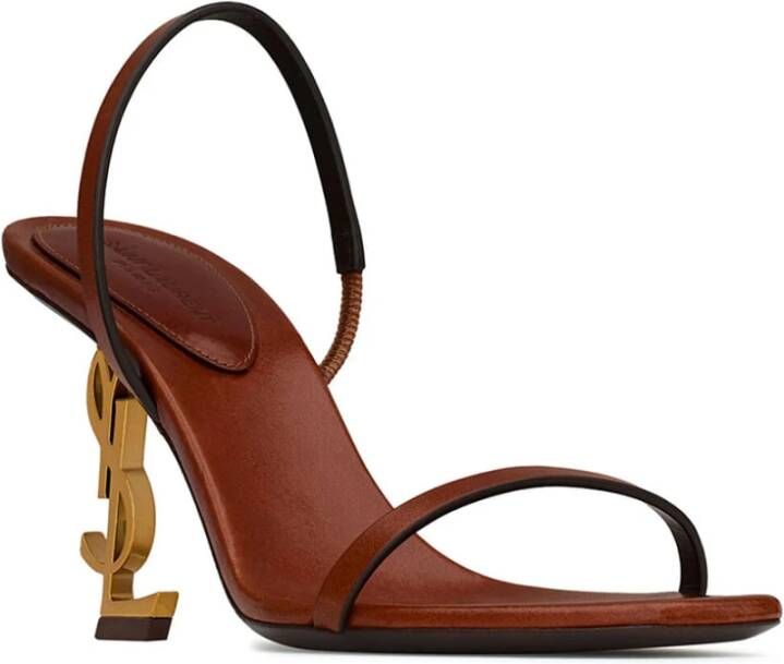 Saint Laurent Stijlvolle Sandalen voor Zomerse Outfits Brown Dames