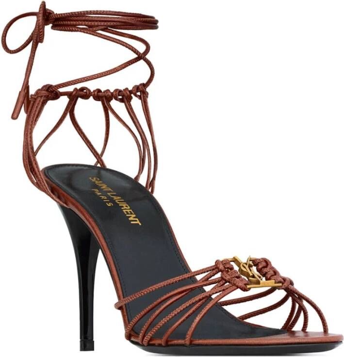 Saint Laurent Stijlvolle Zomer Sandalen Brown Dames