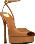 Saint Laurent Stijlvolle Zomer Sandalen Brown Dames - Thumbnail 2