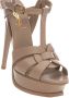 Saint Laurent Stijlvolle Zomer Sandalen voor Vrouwen Beige Dames - Thumbnail 3